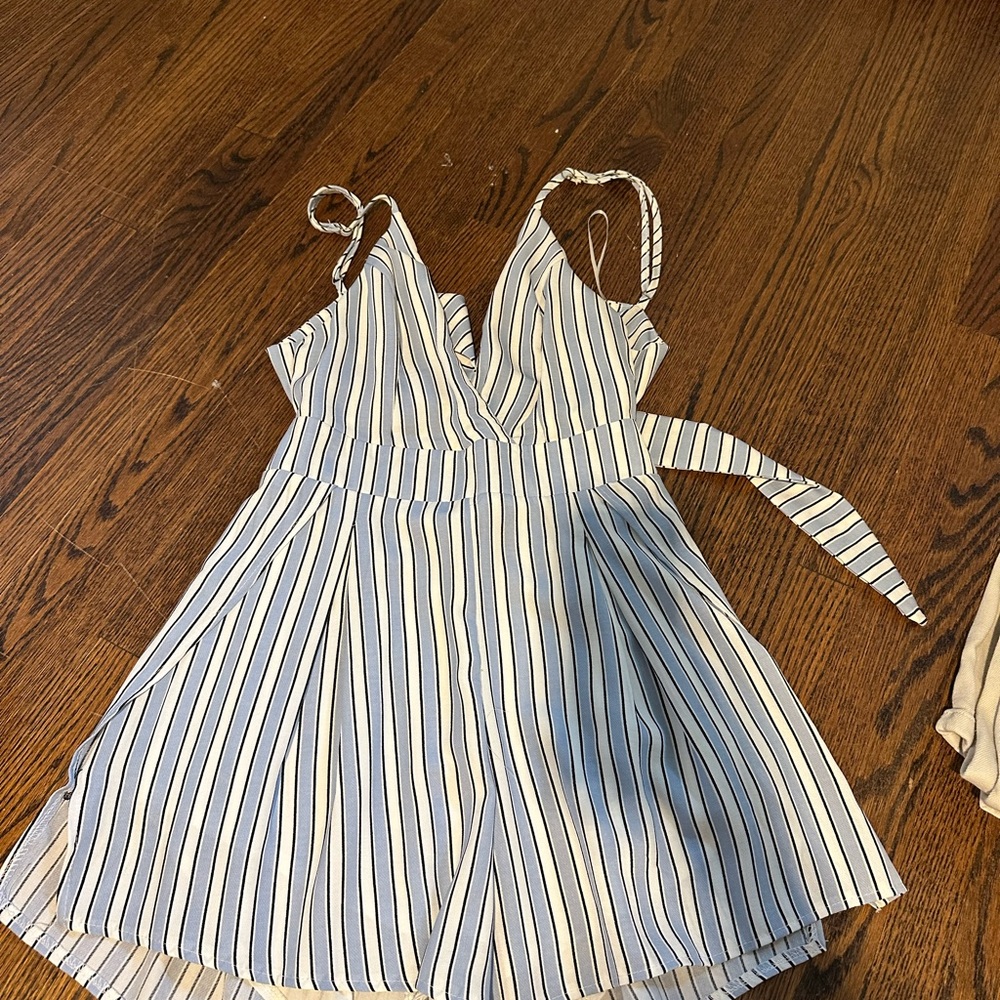 Elegant Striped V-Neck Jumpsuit